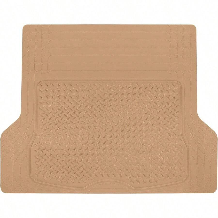 Heavy Duty Rubber Cargo Liner - All - Weather Trunk, Trim - To - Fit Design, SUVs, Trucks - Non - Slip, Waterproof, Durable Cargo Floor Liner - 54x 43.5x 0.25 - Black - 米色 - 查看 1