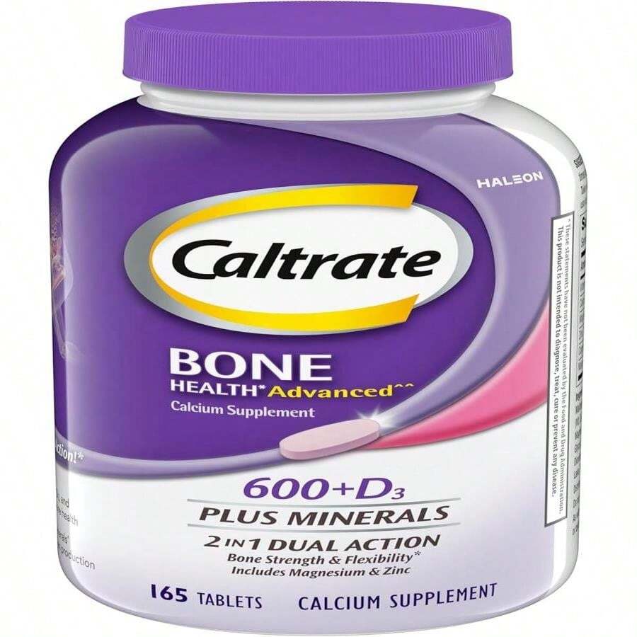 Caltrate 600 Plus D3 Plus Minerals Calcium And Vitamin D Supplement Tablets, Bone Health And Mineral Supplement For Adults - 165 Count - Tên hương vịE - Xem 1