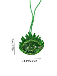 手工串珠包饰眼形包包吊坠手工串珠包包配件 Y2K - 彩色 - 查看 3