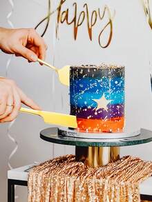 1pc/2pcs Premium Cake Cutting Set,Exquisite Knife And Toothed Shovel,Gold-Plated Stainless Steel Cake Shovel, Household Triangle Belt Tooth Shovel, Thickened Long Handle Baking Pizza Shovel, Knife Stainless Steel Cake Server, Elegant Jam Spreader Knife ,Stainless Steel Bread Cutter Slicer, Cake Knife,Luxury Pie Server Shovel - Multicolor - View 3