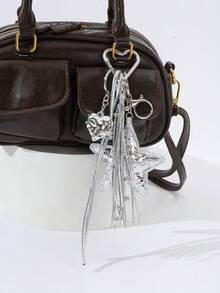 Metallic Leather Star & Heart Shaped Bag Charm, Bag Accessory