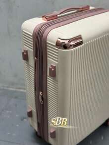 High Quality Carry-On Suitcase, 4 Double Wheels, 360 Degree Rotation, 9kg - Beige - View 3