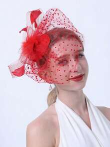 女士迷人帽子、茶会帽、肯塔基德比头饰、头带、德比帽、婚礼发夹 - 彩色 - 查看 7