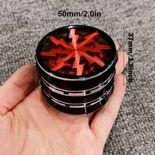 2.5英寸63毫米金属闪光草药研磨机大型手动磨机铝合金研钵4层粉碎机金属杵烟草草研磨机香烟雪茄工具吸烟配件礼物 - 2.5inch - 查看 7