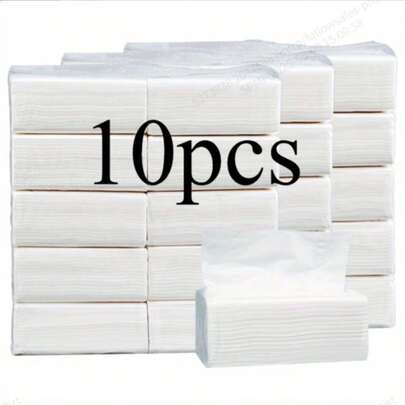 10 Packs 3000 Thick Multi-Fold Sheetfed Facial Towels, Napkins, Durable Absorbent Paper Towels For Home, Dormitory, Office, Company, Outdoor Cleaning Products
