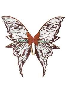 Large Size 4-Leaf Gilded Butterfly Wings/Wing Set, Shiny Transparent Fairy Wings Adult Costume, Angel Wings For Women, Halloween Costume - Multicolor - View 19