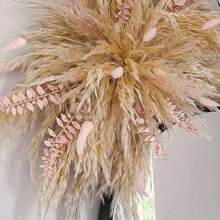 1pc 35inch Elegant Boho Wedding Arch Decor - Natural Pampas Grass Elegant Boho Wedding Arch Decor - Natural Pampas Grass - Autumn & Winter Seasonal Decor, Rattan Material, Versatile For Christmas, - Hanging Pampas Mirror Surround, Wall Decor, Event Backdrop, Salon Signage Home Decor Christmas Decorations Room Decor