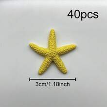 20pcs Resin Starfish Decorations, 1.18 Inch - Perfect For Weddings, Holidays, Home Crafts, Home Decor Ornaments & Accessories Best Gifts Birthday Graduation
