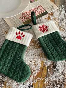 1 pezzo Calza natalizia lavorata a maglia con monogramma, calza appesa con piccole lettere inglesi natalizie, calza appesa per camino a doppia faccia, decorazioni per feste natalizie, regali per feste, calza personalizzata con iniziale, decorazioni per albero di Natale, decorazioni natalizie per la casa, regali di Natale, decorazioni, decorazioni per la casa per il nuovo anno 2026, decorazioni invernali natalizie