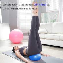 Pelota Pilates de 25cm/65cm ,Mini Pelotas de Yoga,Ball de Ejercicio Grande Antipinchazos,Pelotas para Fisioterapia Chica Antideslizante,Ideal para Entrenamiento de Equilibrio,Fuerza del Núcleo - azul - Ver 6