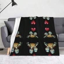 Playful Two-Headed Turtle Pattern Blanket Throws 60x50in - Lightweight Warm Comfortable Soft For Sofas, Camping TripsPlayful Cat Pattern In Orange And Blue Watercolor Throw Blanket Cute Blankets For Bed Blankets For Sofas BlanketsPlim Plim Flannel Blanket Throw Blanket For Sofa Luxury Home Interior Home And Decoration Custom Blankets & Throws Knitted PlaidPlims Clown Blanket Fleece Cartoon Joker Warm Throw Blanket For Outdoor Travel BedspreadPlims Fuzzy Blankets Clown Custom Throw Blanket For Sofa Bedding Lounge 200x150cm Plush Thin Quilt, - White - View 1