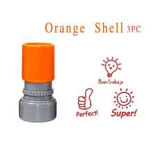 1pc Spanish Round Teacher Encouragement Stamp, Back To School Essential For Classroom, Options: 1pc, 2pcs, 3pcs, 4pcs, 5pcs, Awesome, Great Job, Perfect, Excellent