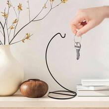 3 Pack 9 Ornament Display Stand Iron Hanging Stand Ornament Hanger Holder Decor Display Holder Hook Glass Globe Plant Terrarium Table DecorGold