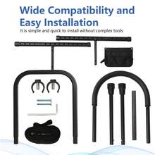 Bed Rails For Elderly Adults Bed Cane- Bed Assist Rail Medical Bed Support Bar Mobility Assistant With Free Storage Bag And Fixing Strap, Bedside Fall Prevention Rail For Seniors,Medical Bed Safety Rail, Bed Assist For Pregnant Women - All Black Bedside Rails - View 8