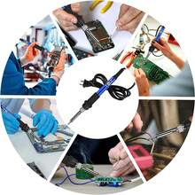 Ilibilib HX1 60W 110V Soldering Iron With 30s Fast Heating, 200-450°C Temperature Range, Includes 18g Solder Wire, 5 Replaceable Tips, Stand & Tweezers - Professional Quick-Heat Soldering Kit - 美規A型插(110-127V) - 查看 6