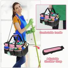 Large Capacity Multi-Functional Cleaning Tool Organizer Bag Durable Crossbody Tool With Multiple Compartments, Mixed Colors For Home & Outdoor Use, Cleaning Accessory, Sturdy Construction,Christmas Gift