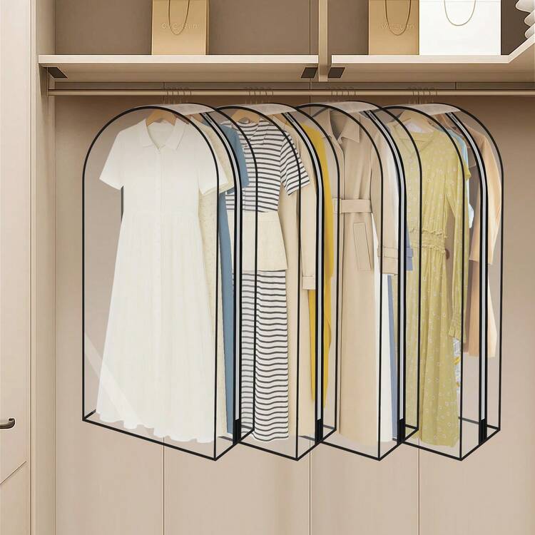 4 Pack Garment Bags With Zip, For Wardrobe, Suit Bags - 60in - View 8