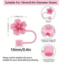 3 chiếc tương thích với cốc 30-40 Oz, 1 chiếc mũ rơm hình hoa táo gai dễ thương, 1 miếng phủ ống hút bằng silicon, 1 miếng bọc bảo vệ đáy cốc bằng silicon, phụ kiện cốc, tương thích với cốc , nút chặn chống tràn, chống bụi, nắp đậy ống hút, quà tặng tiệc ngày lễ - Nhiều màu - Xem 8