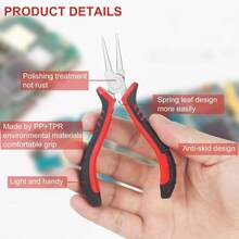 Jewelry Pliers Sets Jewelers Making Tools Kit Professional 8 Piece Mini Wire Plier With Wood Holder For Beading Crafting Crimping Cutting Repair Wrapping Complete Quality For Adults Starter - Đỏ - Xem 5