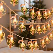 1 Stück LED Weihnachts-Zuckerstangen-Lichterkette, batteriebetrieben, Weihnachts-Themen-Dekoration, geeignet für Bars, Häuser, Partys, Schlafzimmer, romantische Feenlichter Weihnachtsdekoration XMAS Deko Weihnachtsbaum Geschenk Deko Thanksgiving Hochzeit Heim-Deko Herbst-Deko Geburtstags-Dekorationen für Geschenke Party-Zubehör Innen- und Außenbereich Garten Feiertags-Festival-Deko Halloween-Deko Wanddekoration Halloween-Ornamente