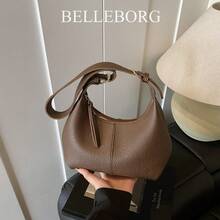 Clariva 女士休闲简约纯色腋下斜挎包 - 咖啡 - 查看 6