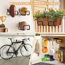 Heavy-Duty Metal Garden Hose Holder - Wall-Mounted Coil Organizer For Garden Hoses, Cables & Tools, Space-Saving Design For Outdoor, Lawn, Garage & Yard, Easy Installation, Durable Black Finish, Garden Organizers And Storage, Robust Construction - 1pc - 查看 7