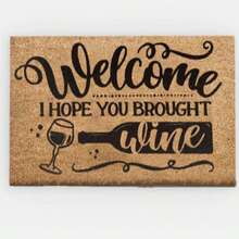 40x60 厘米天然椰棕门垫，采用耐用的 100% PVC 背衬 - 防滑、防尘刷表面 - 18-22 毫米厚耐用垫子，适合室内和室外使用，土耳其制造 - 黑色 - 查看 2