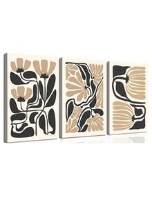 抽象绿色花卉印花三件套、中世纪现代风格、穆迪墙面艺术、马蒂斯风格花卉、鼠尾草绿色花卉艺术印花三件套、波西米亚风印花、卧室装饰、客厅装饰、办公室装饰、餐厅墙面装饰、厨房装饰、书房、走廊、宿舍装饰、浴室装饰、送给朋友的理想礼物、墙面艺术、墙面装饰、家居装饰、房间装饰、帆布墙面艺术、海报、带画框的墙面艺术、可选画框 - 彩色 - 查看 27