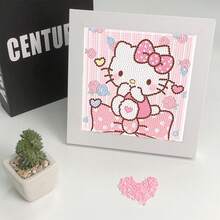 5D Diamond Painting Kit With Frame, Cute Cake Kuromi Hello Kitty, DIY Desktop Art, Best Birthday Gift - Rose Red - View 12