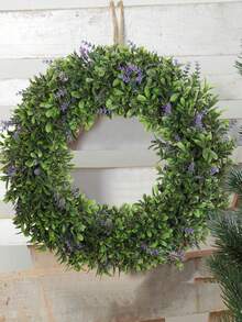 Conjunto de 2 Guirlandas Artificiais de Lavanda para o Natal, 40 cm (15,74 polegadas), Plantas Artificiais, Decorações Verdes, Decorações Perenes, Adequadas para Decorações de Escolas, Dormitórios, Escritórios, Festas, Eventos, Aniversários, Decoração de Casa, Hotéis, Restaurantes, Salas de Estar, Quartos, Casamentos, Banquetes, Cozinhas e Jardins, Decorações de Natal, Decoração de Casa e Presente de Ano Novo - Verde - Ver 1