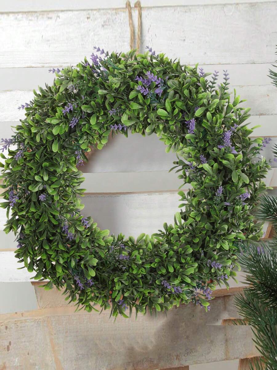 Conjunto de 2 Guirlandas Artificiais de Lavanda para o Natal, 40 cm (15,74 polegadas), Plantas Artificiais, Decorações Verdes, Decorações Perenes, Adequadas para Decorações de Escolas, Dormitórios, Escritórios, Festas, Eventos, Aniversários, Decoração de Casa, Hotéis, Restaurantes, Salas de Estar, Quartos, Casamentos, Banquetes, Cozinhas e Jardins, Decorações de Natal, Decoração de Casa e Presente de Ano Novo - Verde - Ver 1