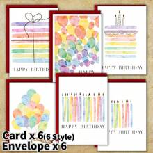 12pcs, Unique Assorted Watercolor Birthday Cards With Envelopes - Designs For Birthday - Gift Cards For Anyone