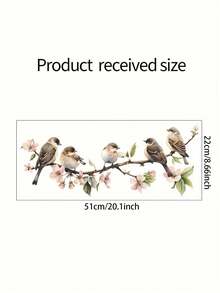 1pc Vibrant Floral & Bird Window Decal - Static Cling Decor, Easy To Remove, No Residue, Stickers, Wall Decal, Vinyl Decal For Home Decorations, Spring Decoration Items Refresh Your Home, Rama Decoration Stickers Gifts Birthday Graduation Kitchen Decor - Flowers and Birds Window Bathroom Decoration Sticker - View 13
