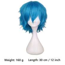 Blue Hair Heat Resistant Chemical Fiber Wigs Daily Wear Women Wigs Sweet Cute Wigs Prom Party Wigs Natural Hair - 藍色 - 查看 3
