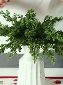 20Pcs Christmas Artificial Pine Branches With Red Berry Stems Faux Evergreen Norfolk Pine Cypress Leaves Stems- Fake Foliage Pine Needles Picks For DIY Craft Garland Home Decor.Artificial Holly Berries, Mini Fake Berries Decor Garlands, Home Vase Dining Table Holiday Patio Fireplace Decor Wedding Garden Farmhouse Table Mantel Decor, Artificial Flowers For Outdoors Christmas Decorations Room Decor