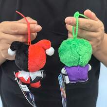 Justice League 9cm Soft Plush Keychain Justice League Batman Superman Harley Quinn Joker Cute Cartoon Movie Dolls Creative Christmas Gifts