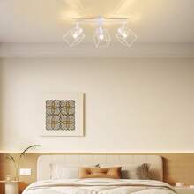 Glitzerlife Ceiling Spotlight Ceiling Lamp Black - E14 Ceiling Light 350° Swivel Ceiling Spots Vintage Metal Spotlights Living Room Lamp For Bedroom Hallway Kitchen - Without Bulb - 3 火焰 - 查看 3