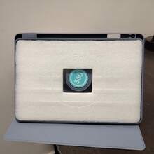 Funda giratoria 360° para Redmi Pad 2 de 11 pulgadas con soporte para lápiz, con parte trasera transparente de acrílico para Redmi Pad 2 2025 4G/Wifi Tablet - Negro - Ver 3