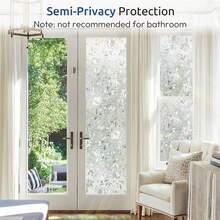 PET matte Fensterfolie zur Wärmerückgewinnung, Regenbogen-Fensteraufkleber, abnehmbare 3D-Buntglas-Fensterfolie für Büro, Badezimmer, Küche - Silber - Übersicht 22