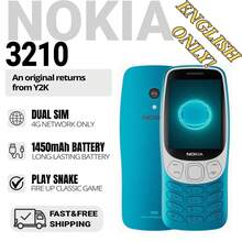 Nokia 3210 4G | All-New Classic Keypad Phone With Dual SIM, Rear Camera, Wireless FM Radio, MP3 Player, Bluetooth & USB Type C - Blue - View 1