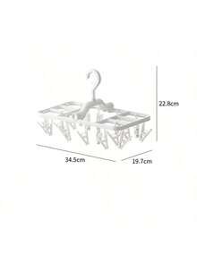 1 Pc Multifunctional Folding Clothes Drying Rack With 12/20/32 Clothespins, Windproof Folding Clothes Drying Rack, Small Convenient Clothes Drying Rack, Plastic Hanging Clothes Drying Rack, Suitable For Drying Underwear, Towels, Baby Clothes, Hats, Scarves, Socks, Bras , Pants, Diapers, Suitable For Baby Gifts, Special Gifts, Housewarming Gifts - Multicolor - View 12