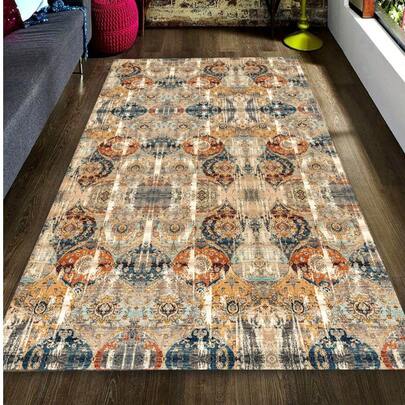 1Piece Modern Turkish Carpet, Pattern Area Rug, Minimalist Elegant Carpet, Multi-Purpose Stylish Creative Home Decor Rug, Living Room, Bedroom, Entryway, Kitchen, Bathroom, Home Office, 50*70cm, 140*200cm, 100*150cm, 200*200cm, 80*200cm, 200*300cm