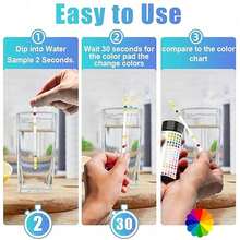 16 In 1 High-Quality Water Quality Testing Kit Suitable For Household Drinking Water,Swimming Pools,Spas And Well Water.Tap And Drinking Water Test Kit, Water Test Strips With Hardness, PH, Lead, Iron, Copper, Chlorine, And More,The Easy-To-Use Plastic Strips Can Monitor Substances Such As Ph Value,GH,KH,And Chlorine - 50件 - 查看 3