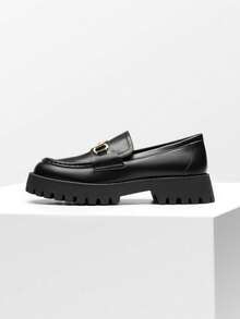 Women Loafers Shoes - Black-pU - View 8