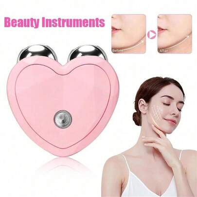 Electric EMS Facial Massager Mini Portable Microcurrent Facial Lifting Massage Roller Skin Rejuvenation Face Neck Firming Beauty Device 200mAh
