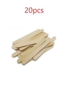 50 piezas/20 piezas Raspadores de belleza para depilación, depilación de madera, herramientas de raspado de cera, palitos de mezcla y aplicación de cera de depilación, herramientas de cuidado de depilación con cera de abeja