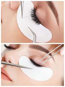 200pcs Eyelash Extension Gel Eye Pads, Non-Shedding Eyelash Extension Eye Patches, Eyelash Extension Tools, Eyelash Extension Isolation Protection Tools - Under Eye Gel Pads For Professional Salons And Individuals, DIY Eyelash Extension Supplies - Pink - View 3