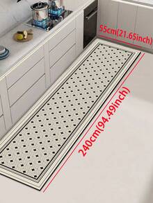 1pc High-End Minimalist Line Pattern Silicone Kitchen Mat, Cushioned Anti-Fatigue Kitchen Rug, Absorbent Non-Slip Kitchen Floor Mat & Carpet, Suitable For Kitchen, Bathroom, Entry, Laundry Room - Multicolor - View 18