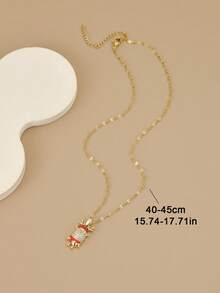 1 pieza Collar colgante de alta calidad de la serie navideña para mujeres, con campana de Navidad de rhinestone colorido, muñeco de nieve, bastón de caramelo, guante rojo de Navidad, ardilla brillante y piña, reno de Navidad, reno de perlas, perfecto para Navidad, regalo de cumpleaños, joyería de acero inoxidable