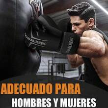 Unisex, guantes de entrenamiento de boxeo con protector bucal incluido - adecuados para boxeo, artes marciales mixtas, kickboxing y MMA, con función de absorción de impactos. - Negro mate - Ver 7